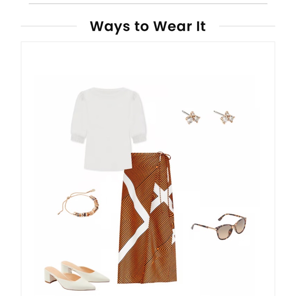 Loft  Satin Midi Wrap Skirt